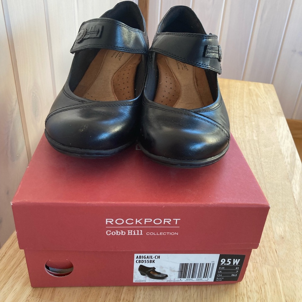 Rockport Black Cobb Hill Mary Jane Shoes